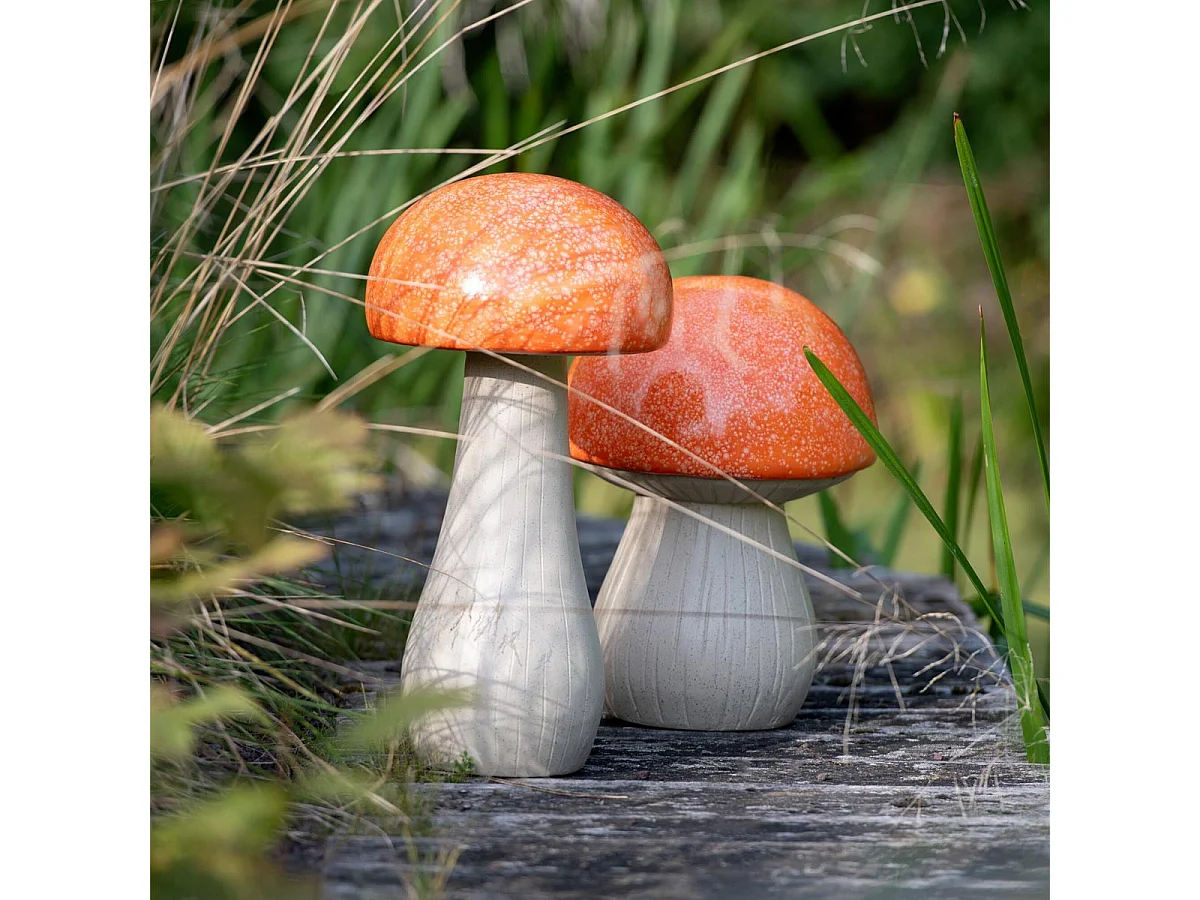 Lot de 2 Champignons Extérieur "Pasquale" 48cm Orange