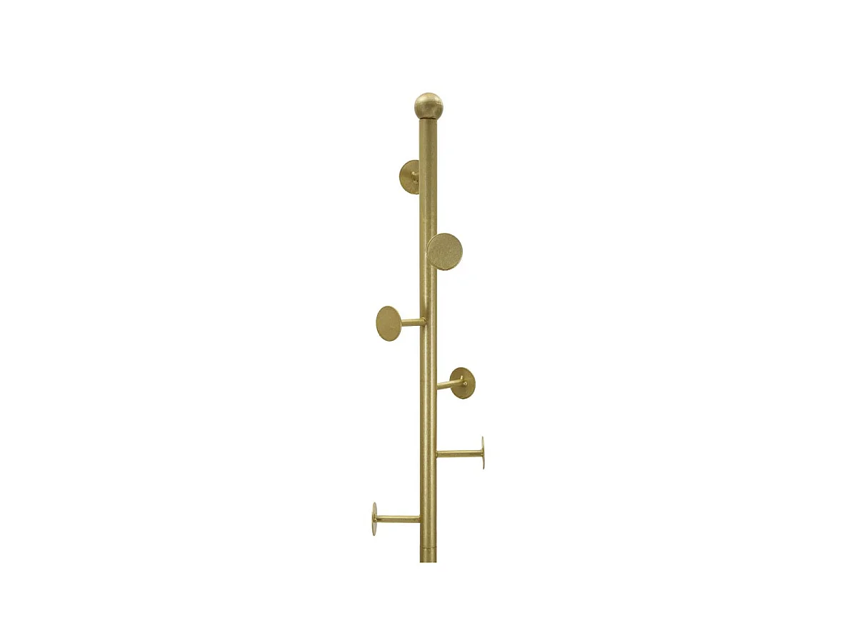 Porte-Manteau en Métal "Shelf" 176cm Or & Blanc