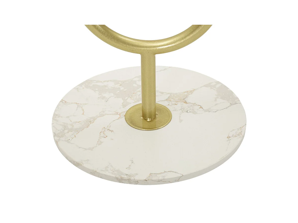 Porte-Manteau en Métal "Shelf" 176cm Or & Blanc