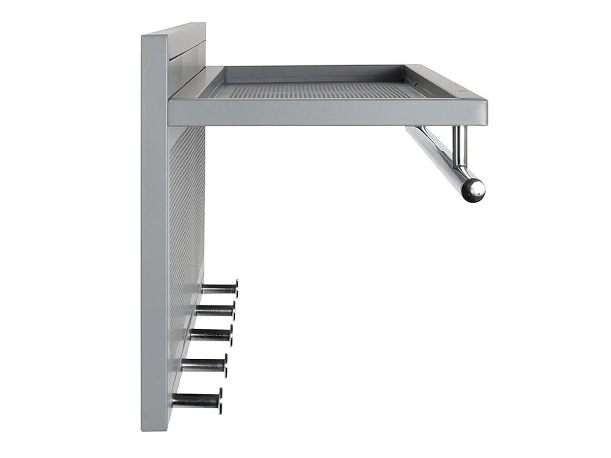 Patère Murale en Métal "Paulo" 75cm Gris