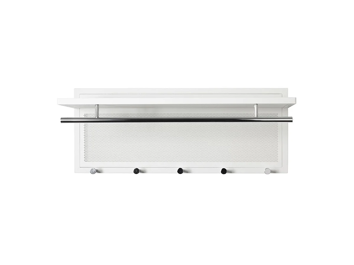Patère Murale en Métal "Paulo" 75cm Blanc