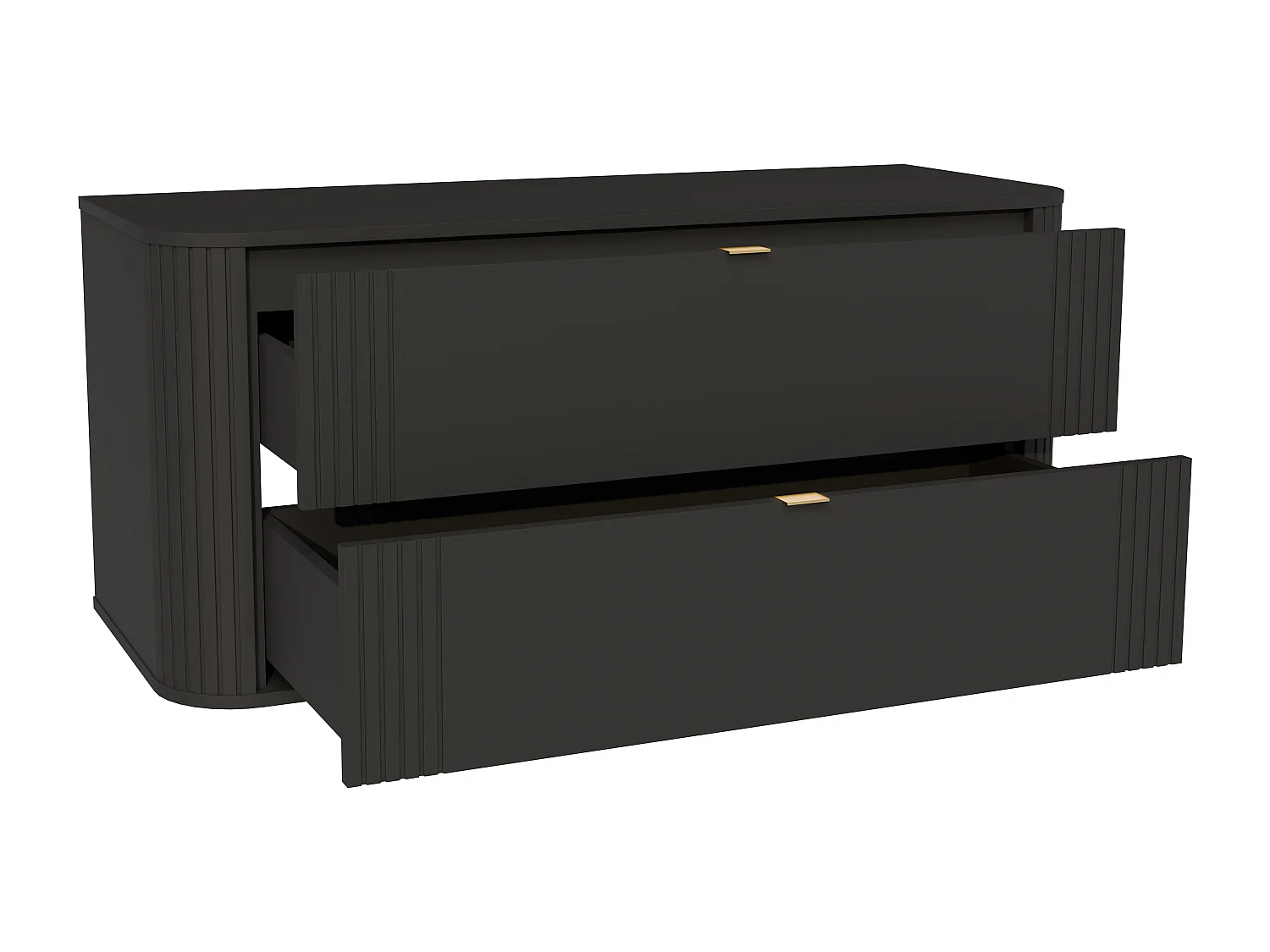 Meuble sous vasque suspendu - Noir - 120 cm - FILOR