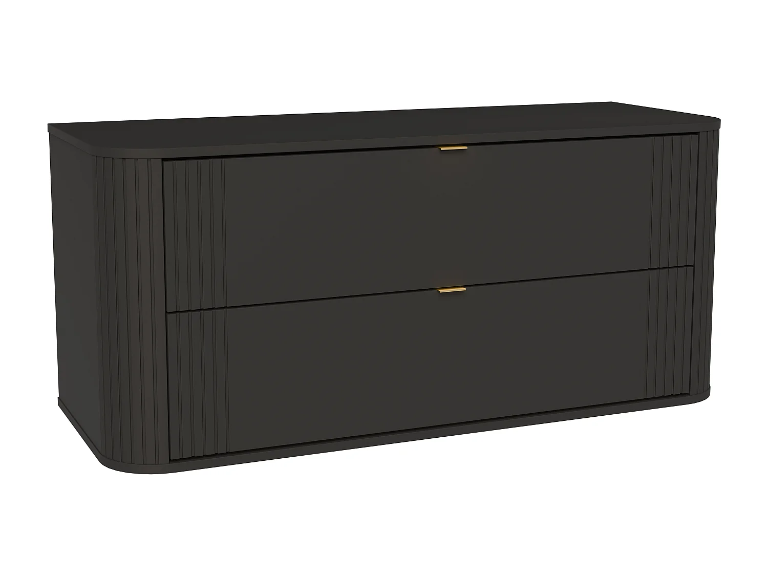 Meuble sous vasque suspendu - Noir - 120 cm - FILOR