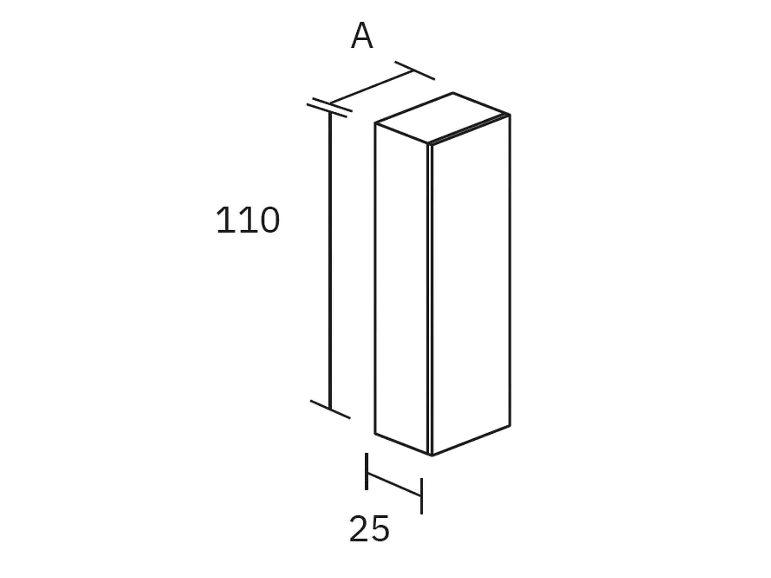 Colonne de rangement salle de bain Sand l.35 x P.25 x H.110 cm - NOFER Sand