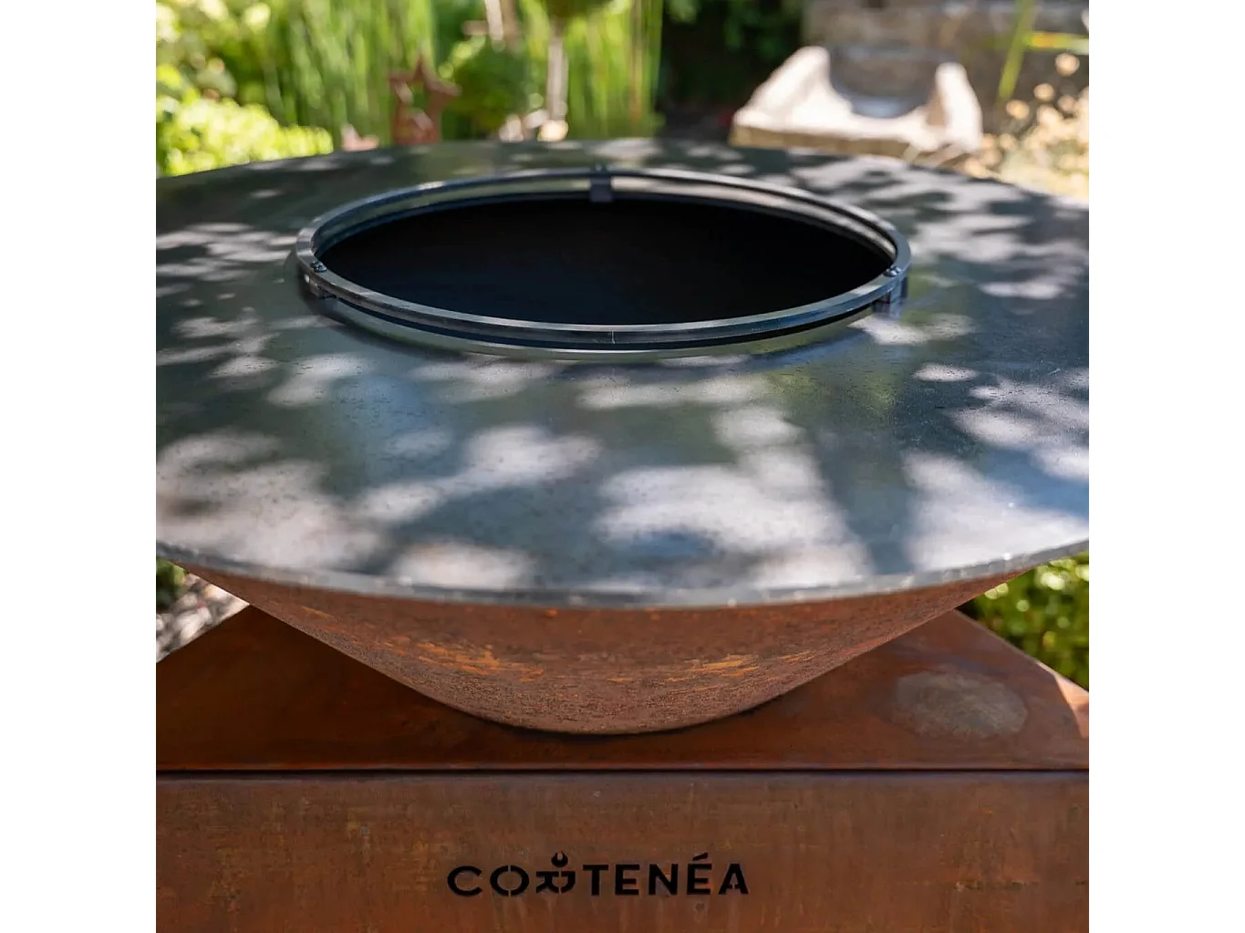 Cortenéa Stål Anti-Fall Kant för 60 cm Diameter Brasero - Livsmedelssäkerhetsbarriär
