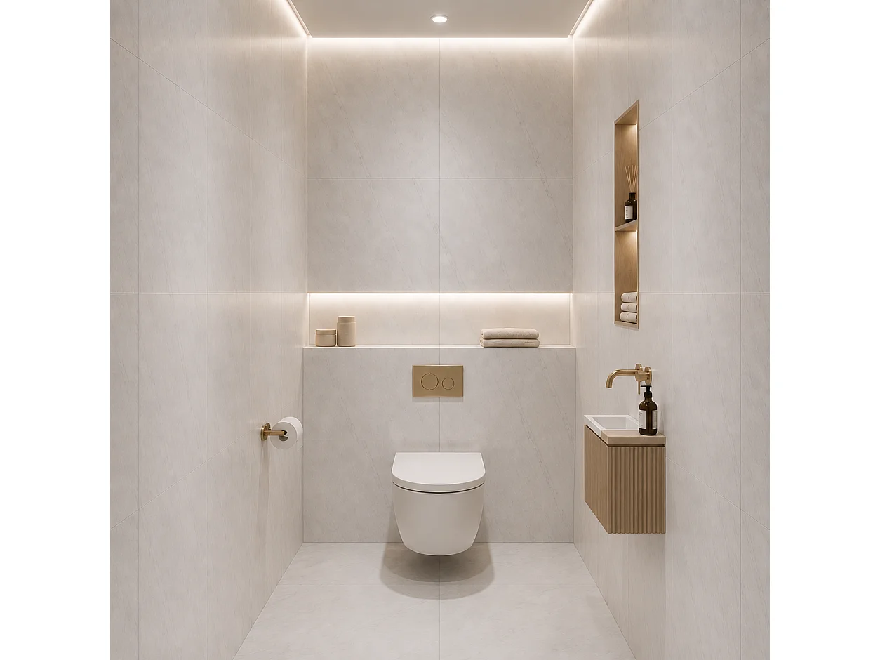 Pack de 3 panneaux muraux de salle de bain marbre blanc