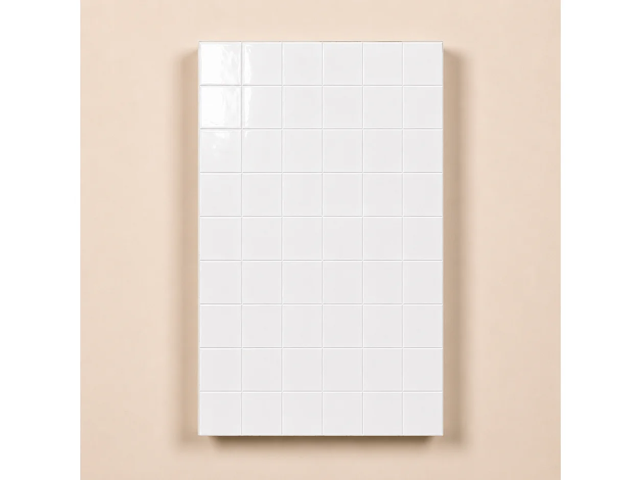 Pack de 3 panneaux muraux de salle de bain carrelage blank
