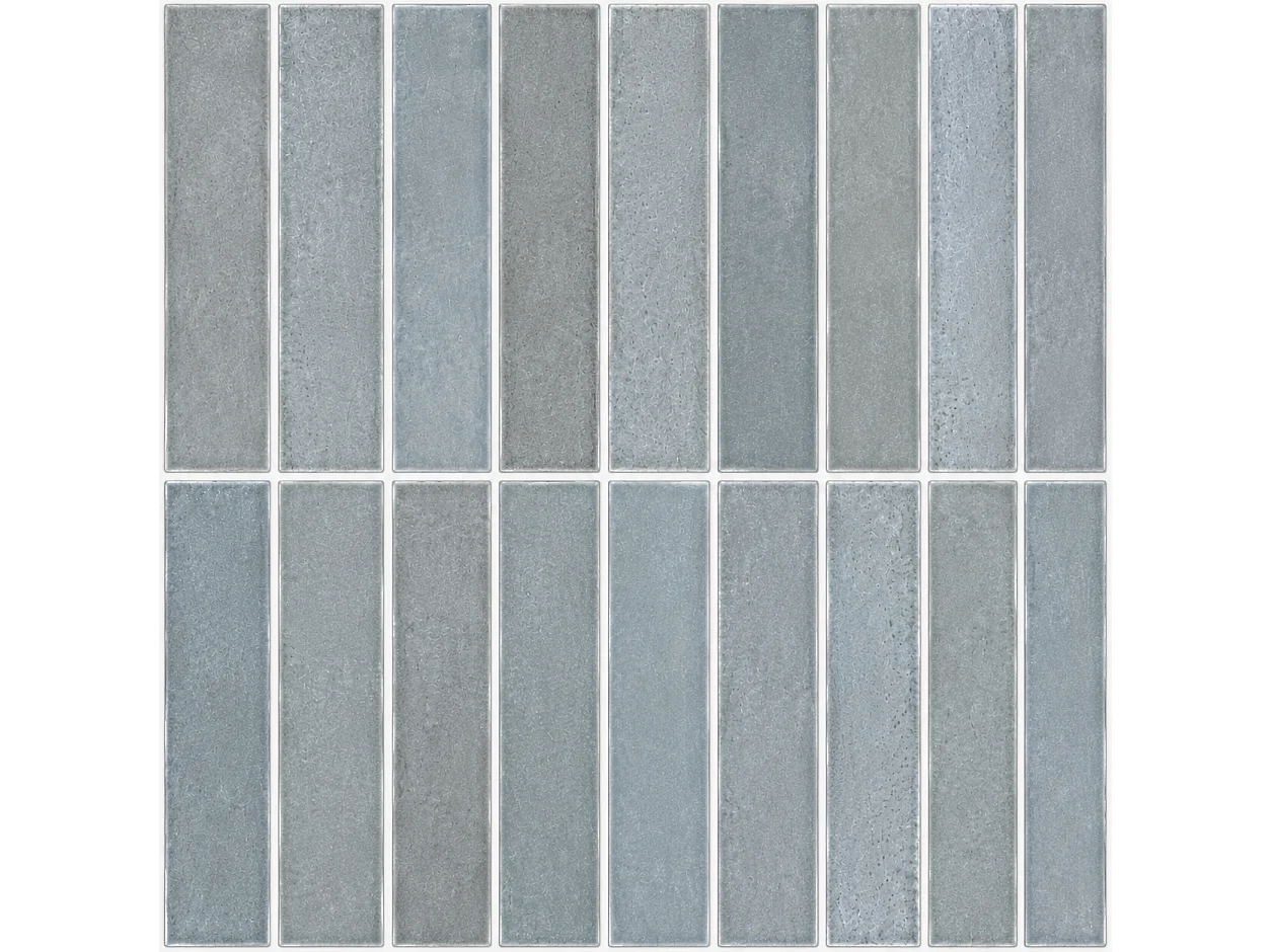 Pack de 3 panneaux muraux de salle de bain carrelage gris