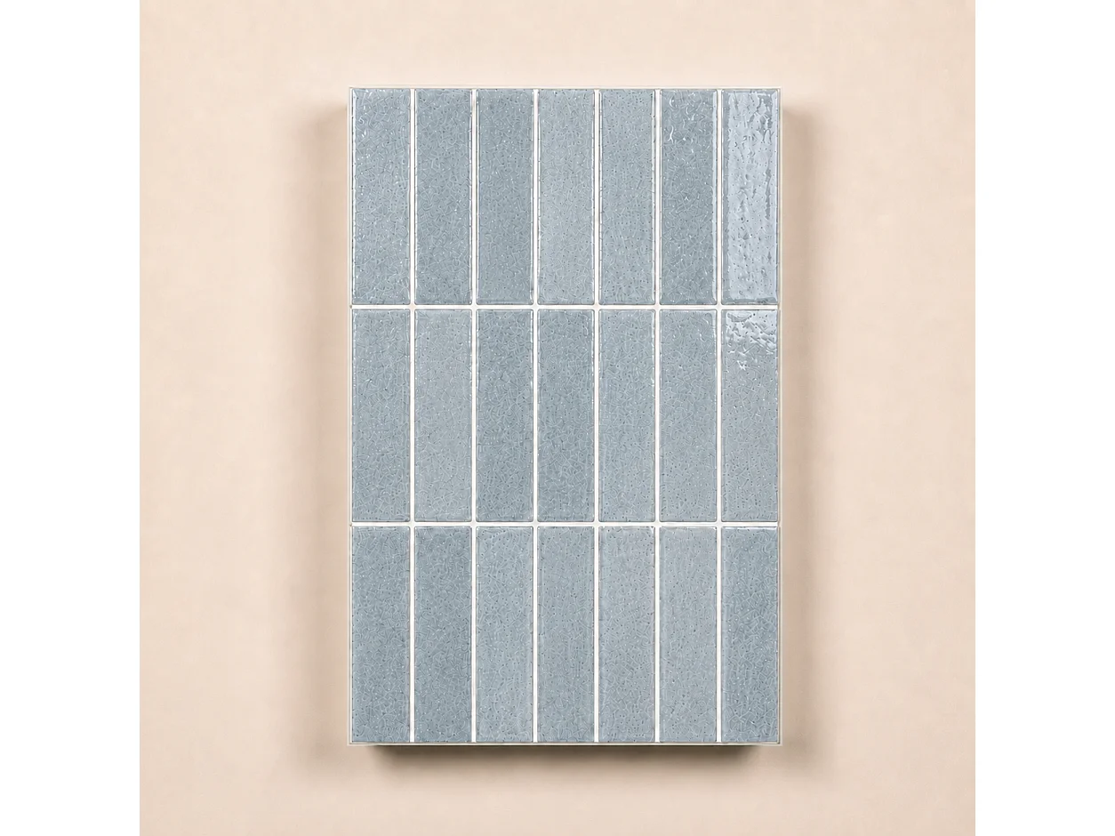 Pack de 3 panneaux muraux de salle de bain carrelage gris