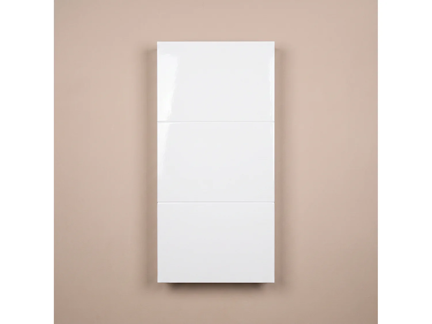 Pack de 3 panneaux muraux de salle de bain carrelage blanc brillant