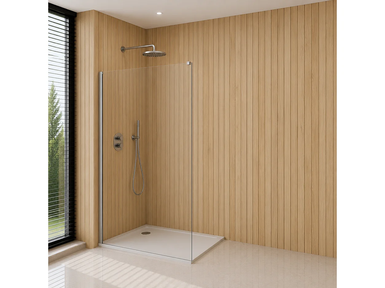 Pack de 3 panneaux muraux de salle de bain effet bois