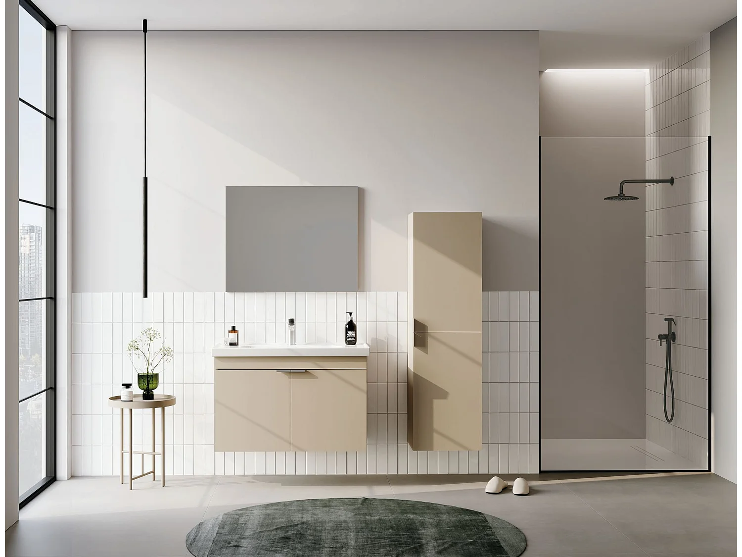 Meuble Vasque "Desna 80" - 80 x 45 x 58 cm - Sand