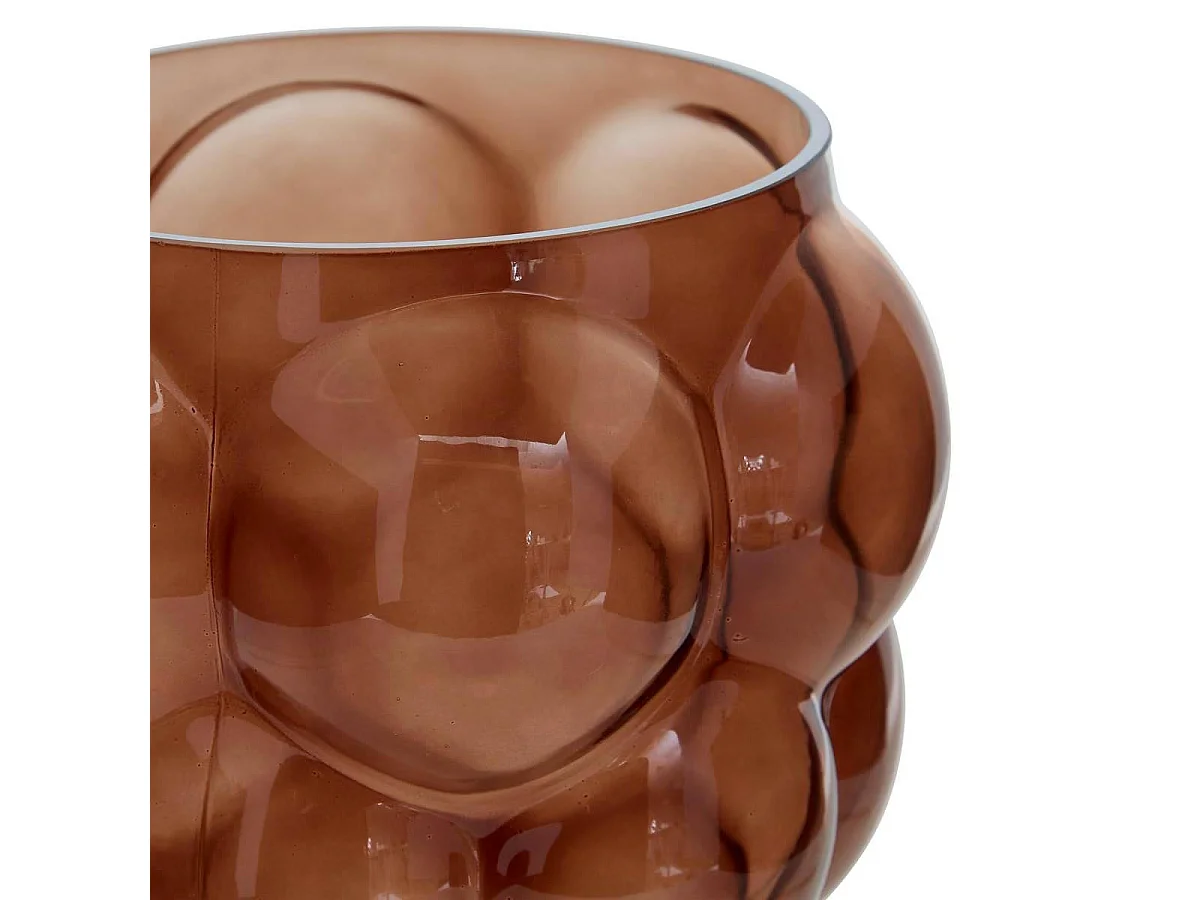 Vase en Verre Soufflé "Edia" 25cm Marron