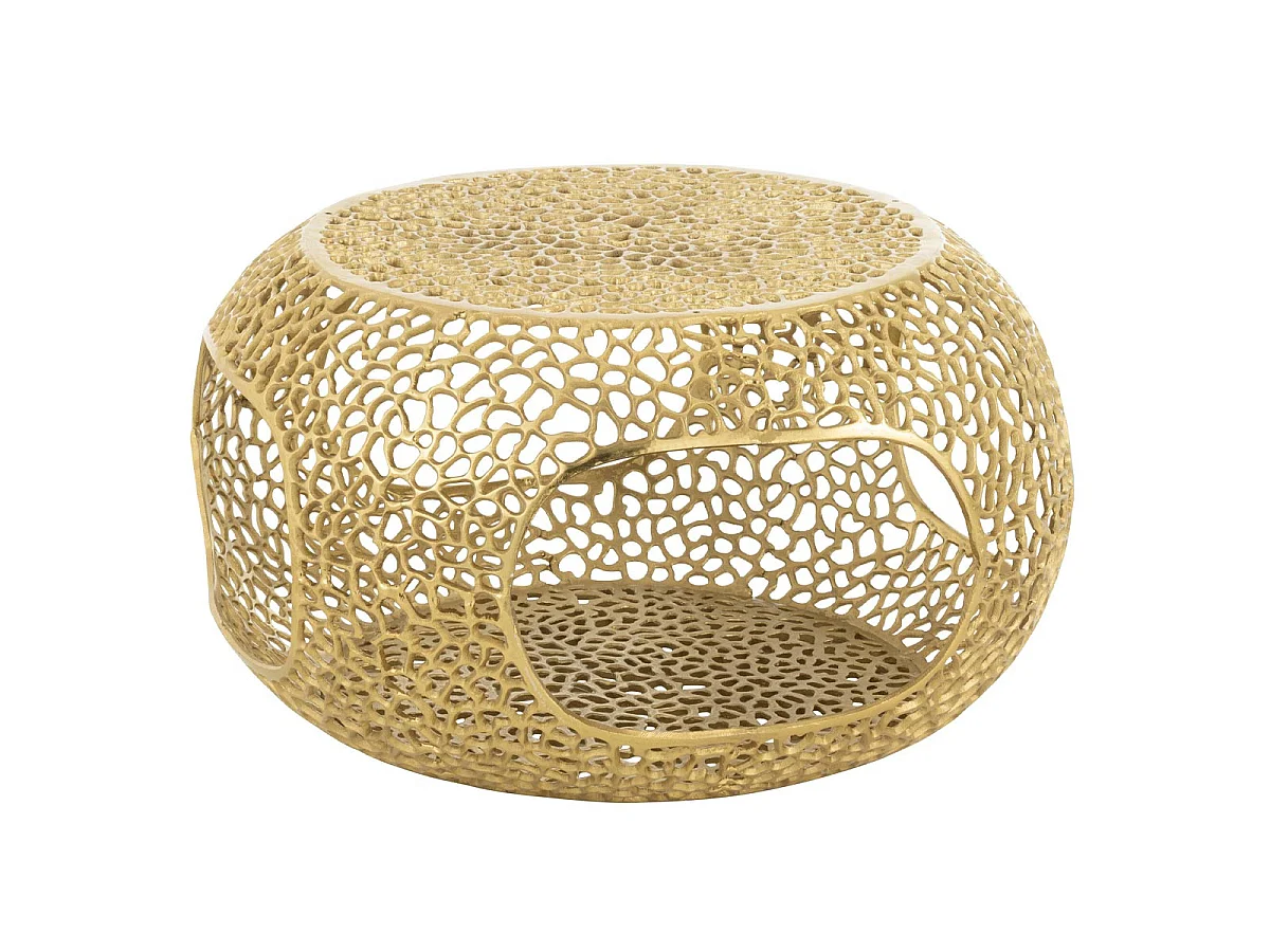 Table Basse en Métal "Cecelia" 76cm Doré