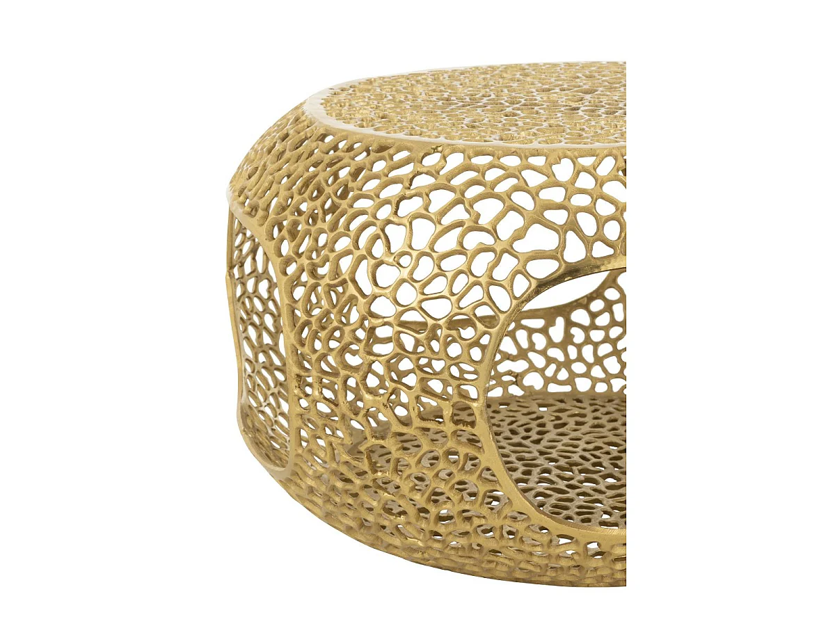 Table Basse en Métal "Cecelia" 76cm Doré