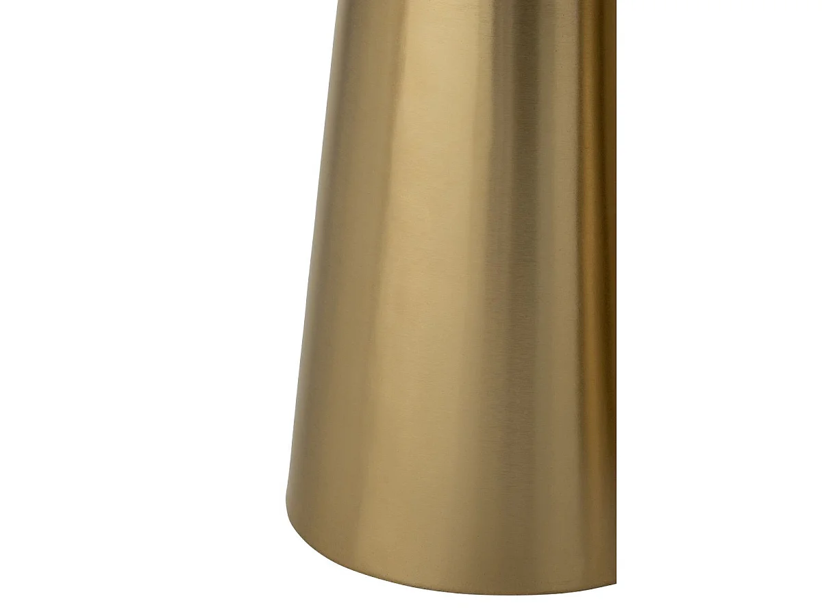 Lot de 2 Tables Basses "Effet Marbre" 74cm Bronze