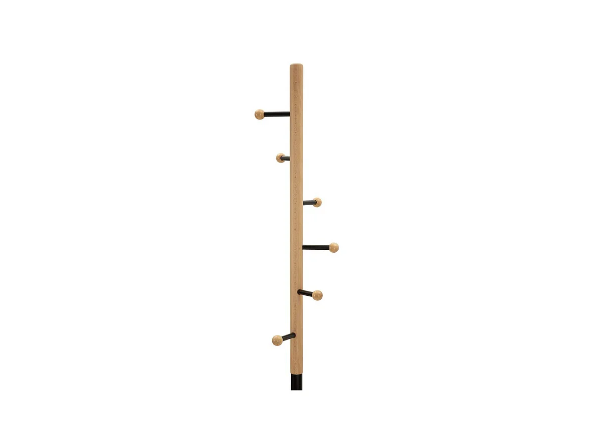 Porte-Manteau en Bois "Step" 172cm Noir & Naturel
