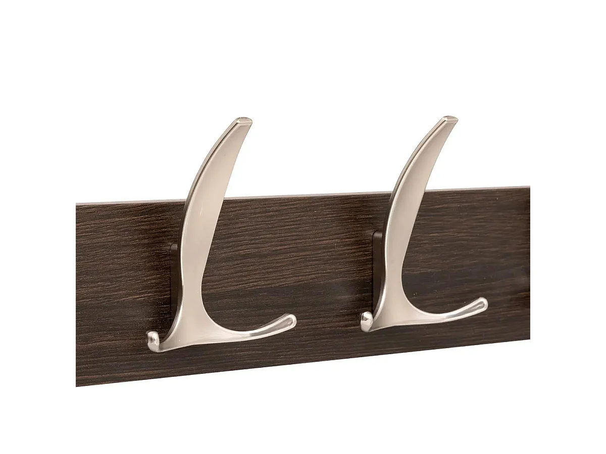 Patère 4 Tiges Design "Ziny" 45cm Marron