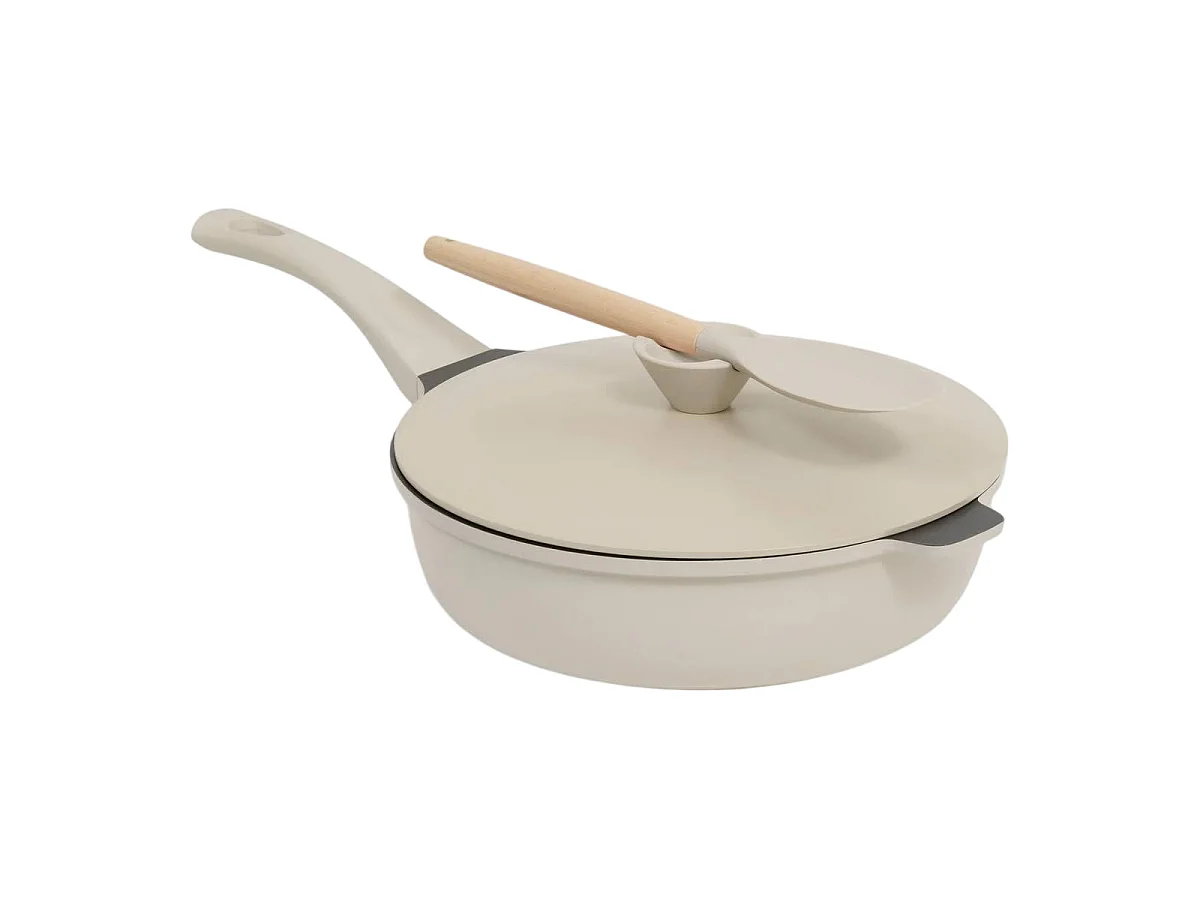 Sauteuse Avec Panier Vapeur "Kirk" 28cm Taupe