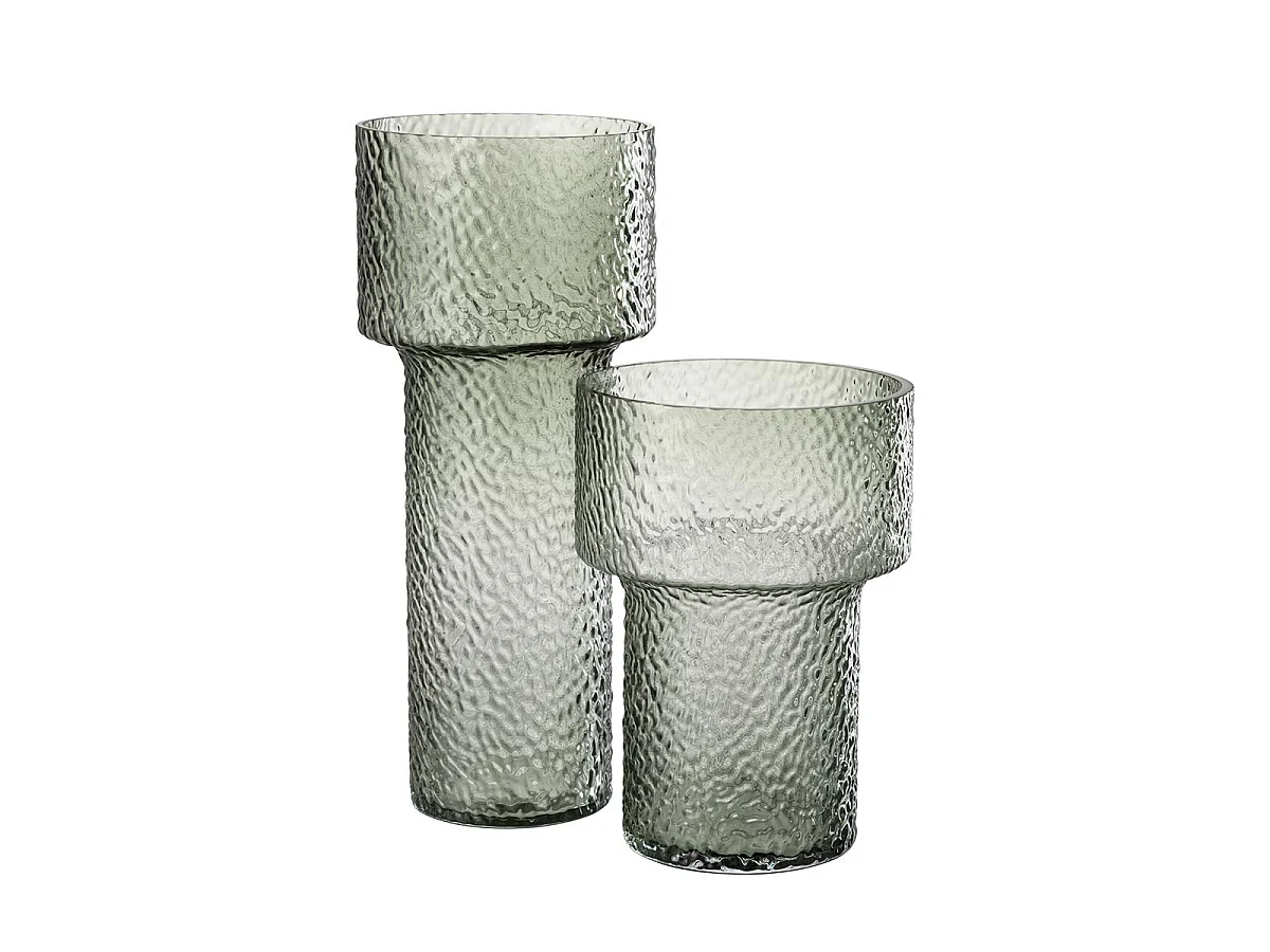 Vase Design en Verre "Betty" 45cm Vert