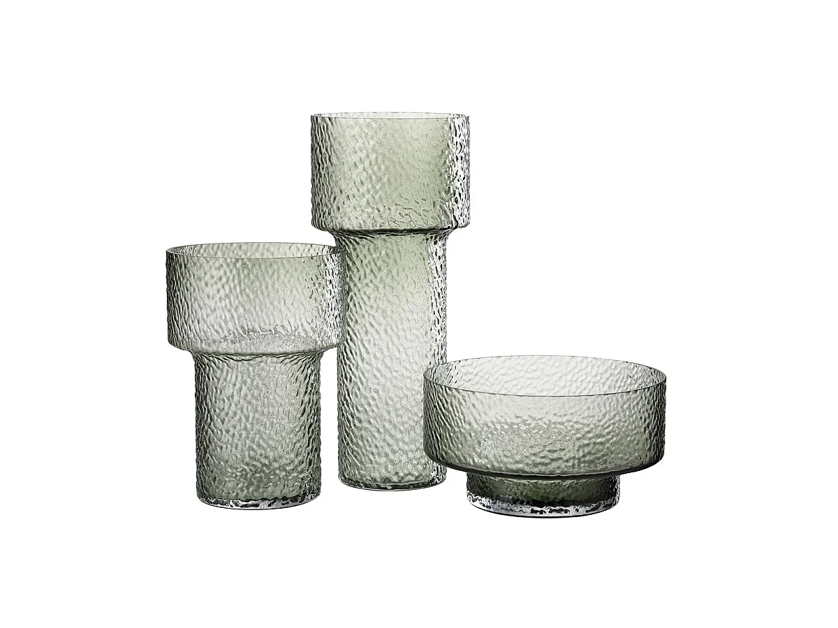 Vase Design en Verre "Betty" 45cm Vert