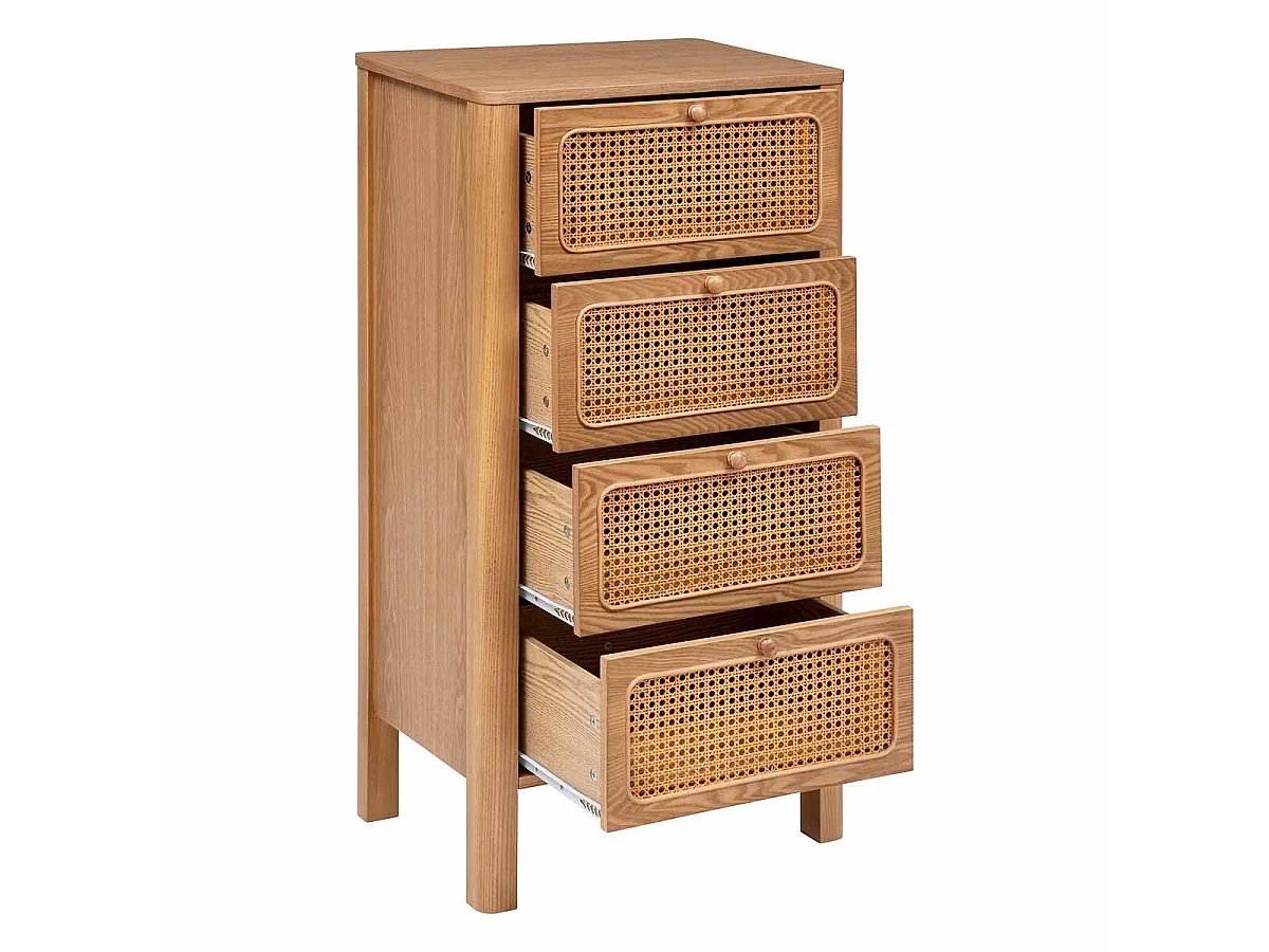 Chiffonnier 4 Tiroirs "Tiria" 103cm Marron