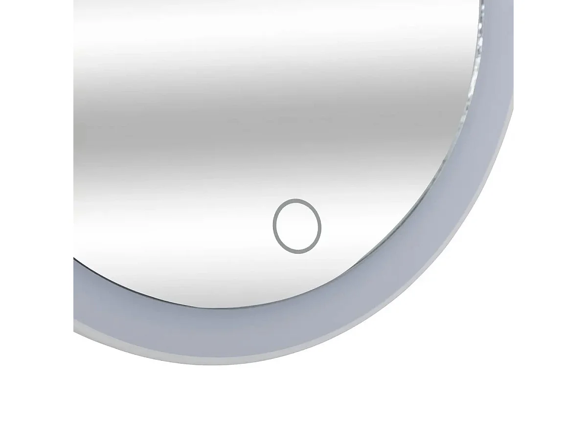 Miroir à Poser Pivotant à LED "Zoom" 18cm Blanc