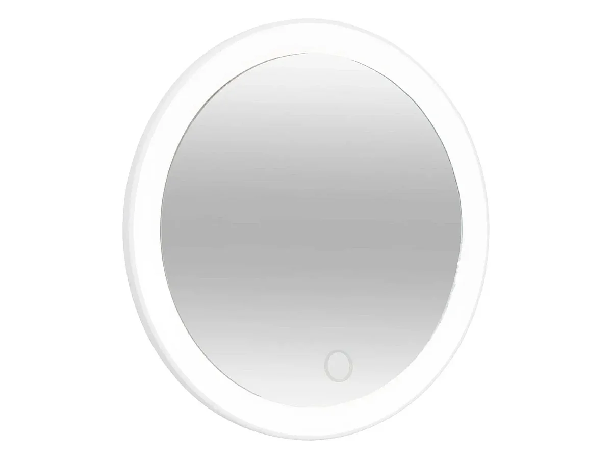 Miroir à Poser Pivotant à LED "Zoom" 18cm Blanc