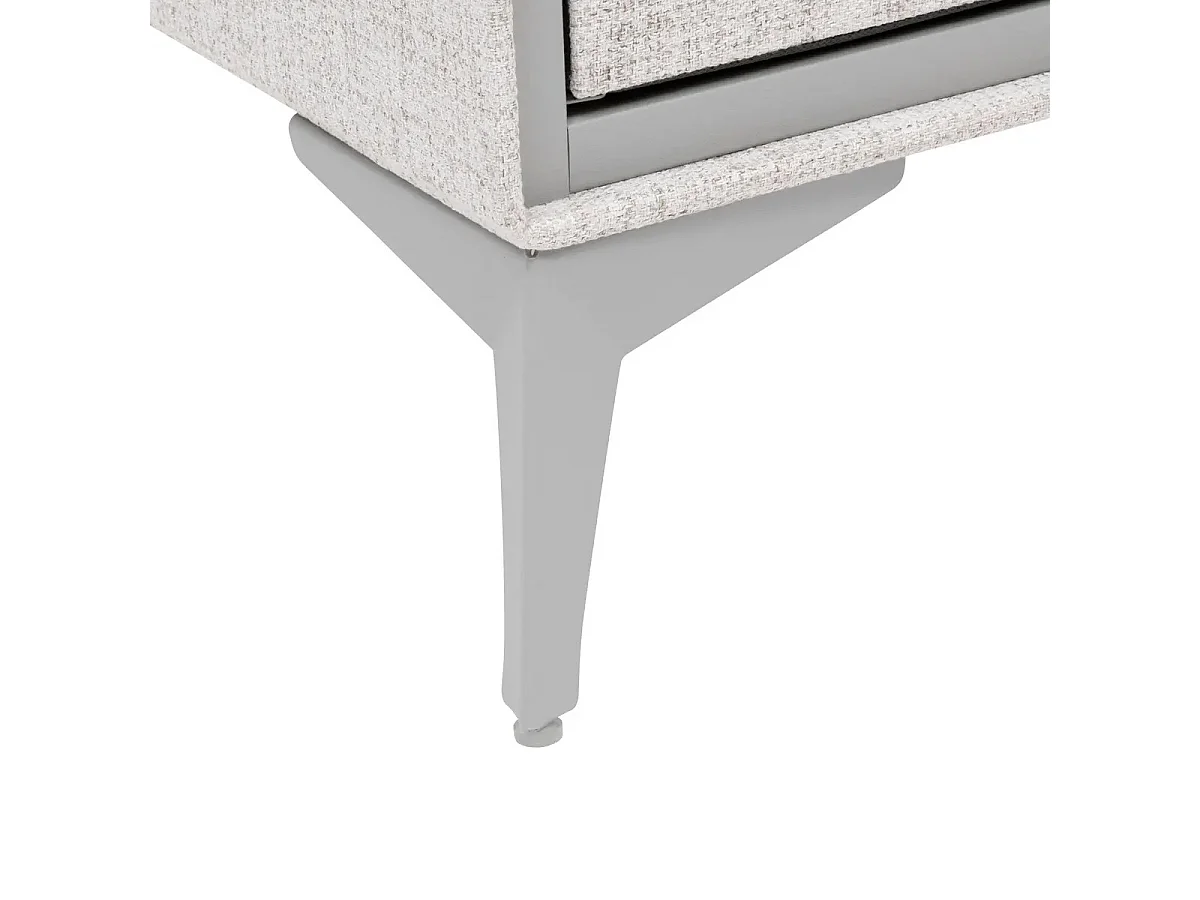 Commode 2 Tiroirs Paniers "Granite" 64cm Gris