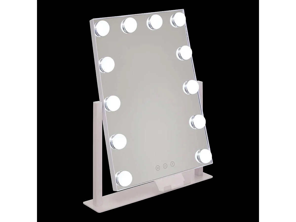 Miroir LED Pivotant "Holly" 43cm Blanc