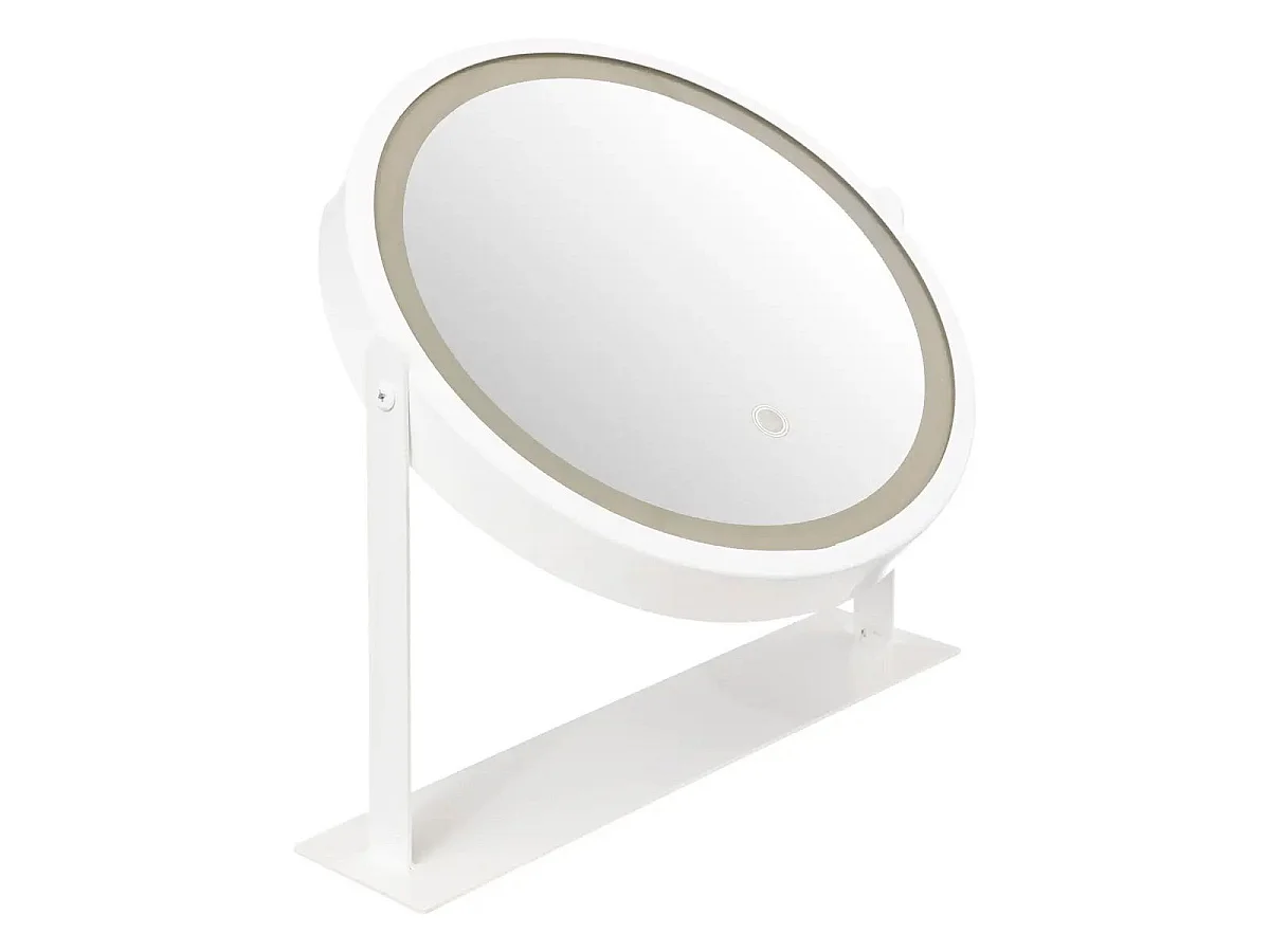 Miroir Pivotant à Poser "LED" 35cm Blanc