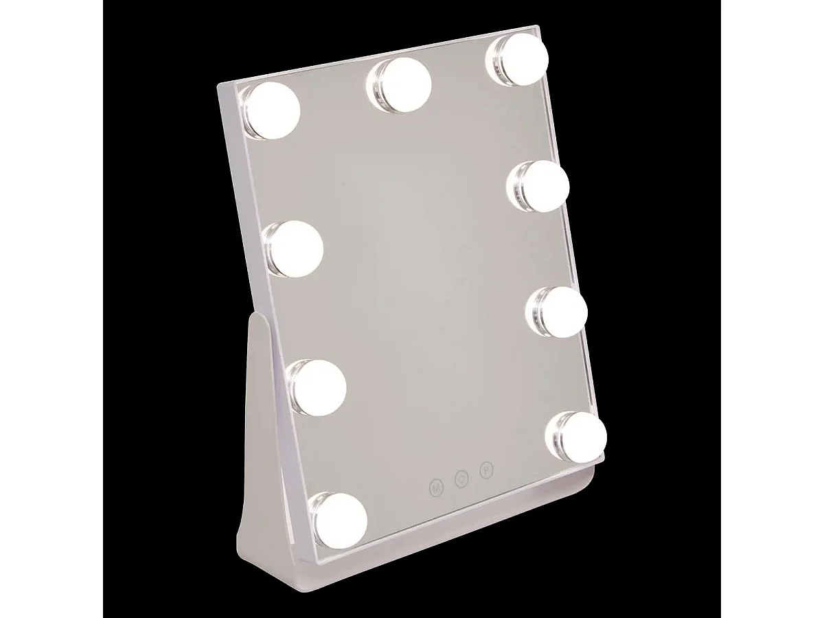 Miroir LED Pivotant "Holly" 32cm Blanc