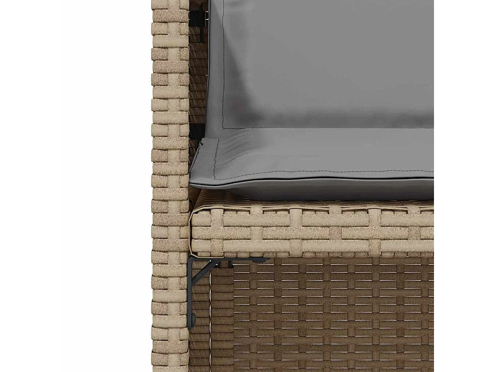 Ensemble de bistro 3 pièces coussins mélange beige résine tressée