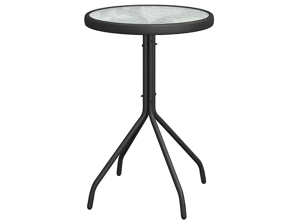 Ensemble bistro de jardin 3 pièces Noir Acier