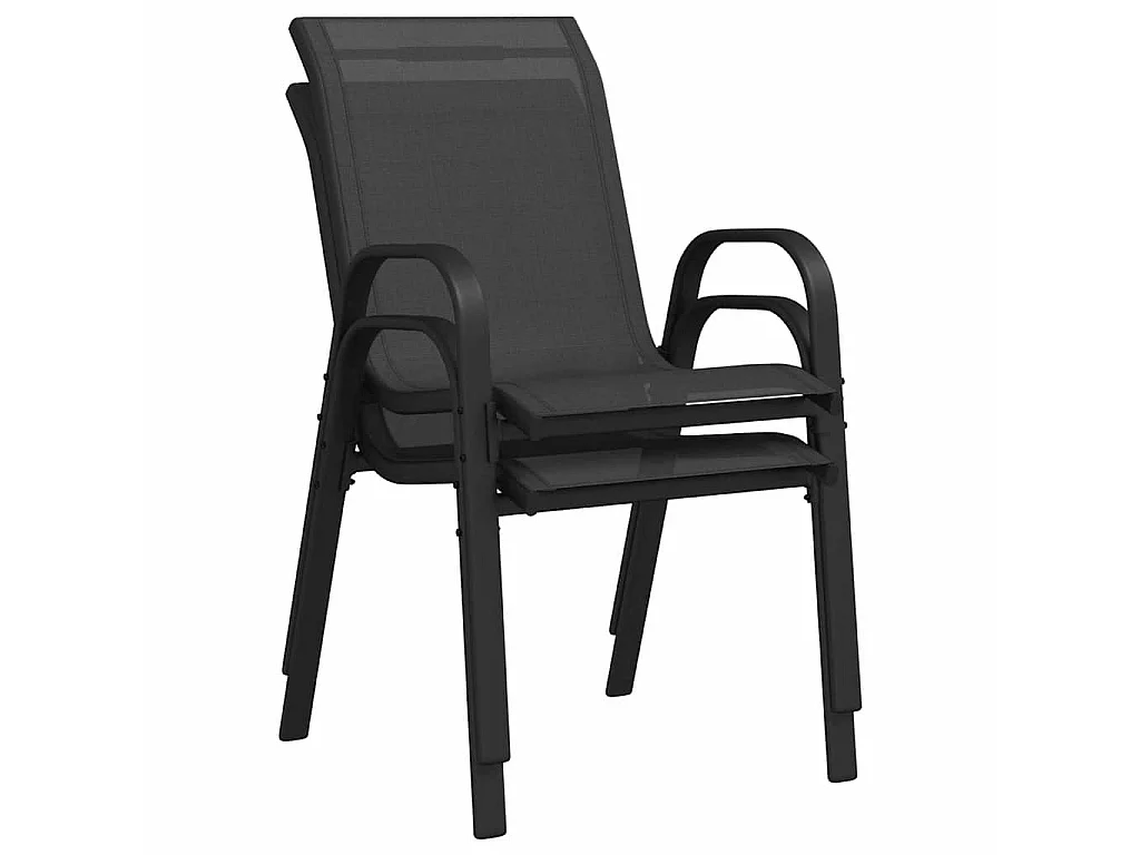 Ensemble bistro de jardin 3 pièces Noir Acier