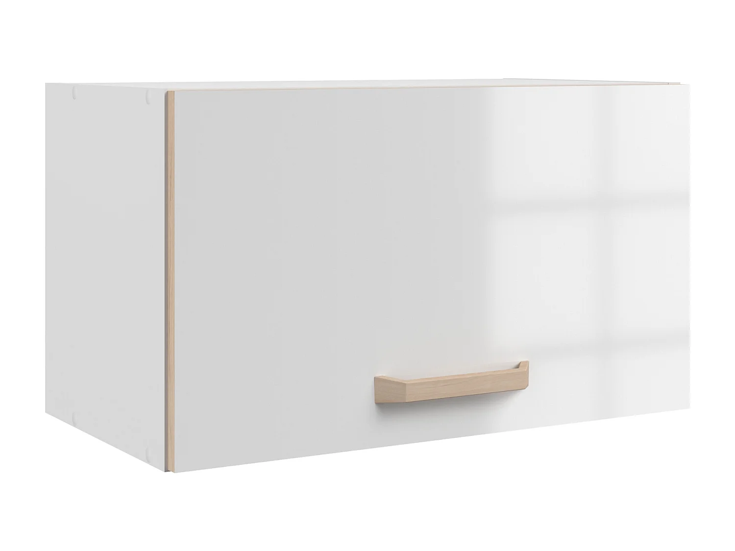 Cuisine complète - Avec plan de travail 300 cm - Blanc brillant et Naturel clair - TRATTORIA