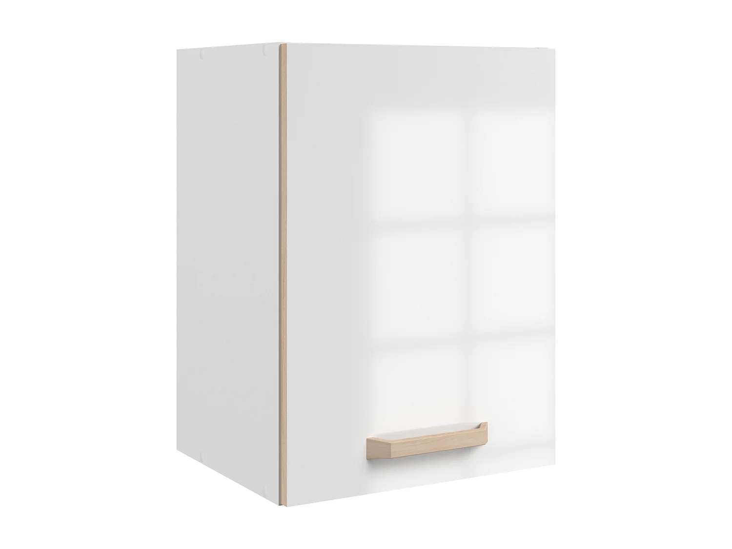 Cuisine complète - Avec plan de travail 300 cm - Blanc brillant et Naturel clair - TRATTORIA