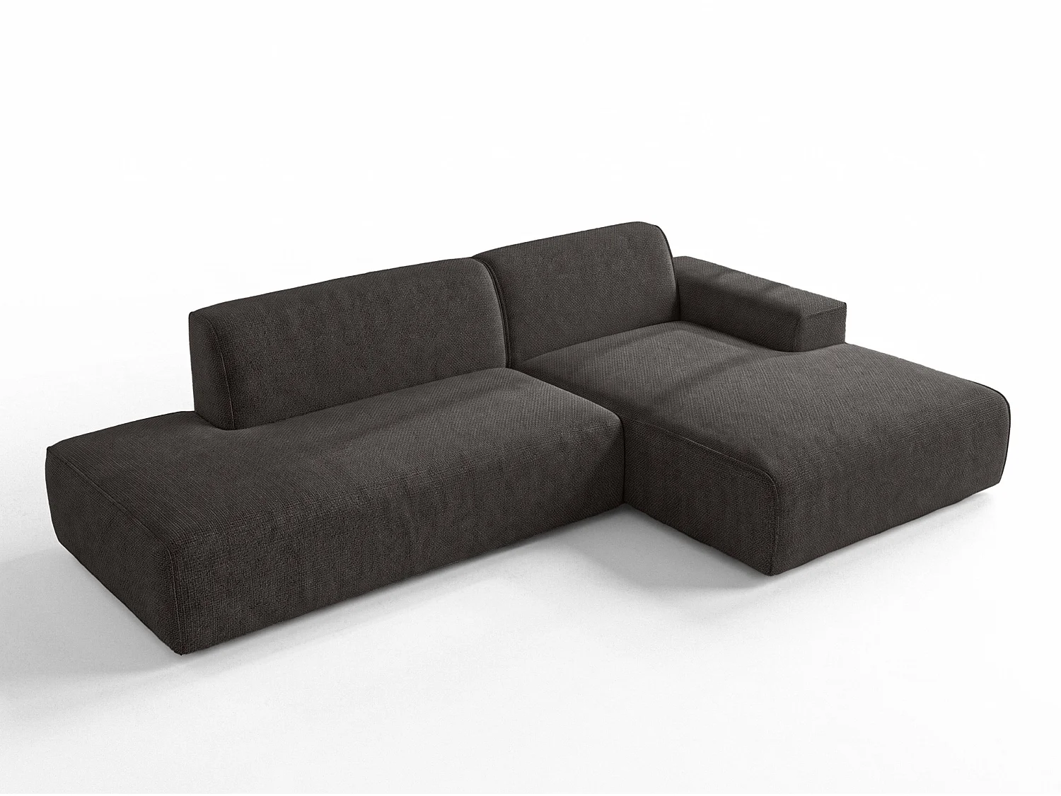 AX LIVING Moderne Hoekbank Didim Duo 284 cm Grafiet Chenille Hoekbank R