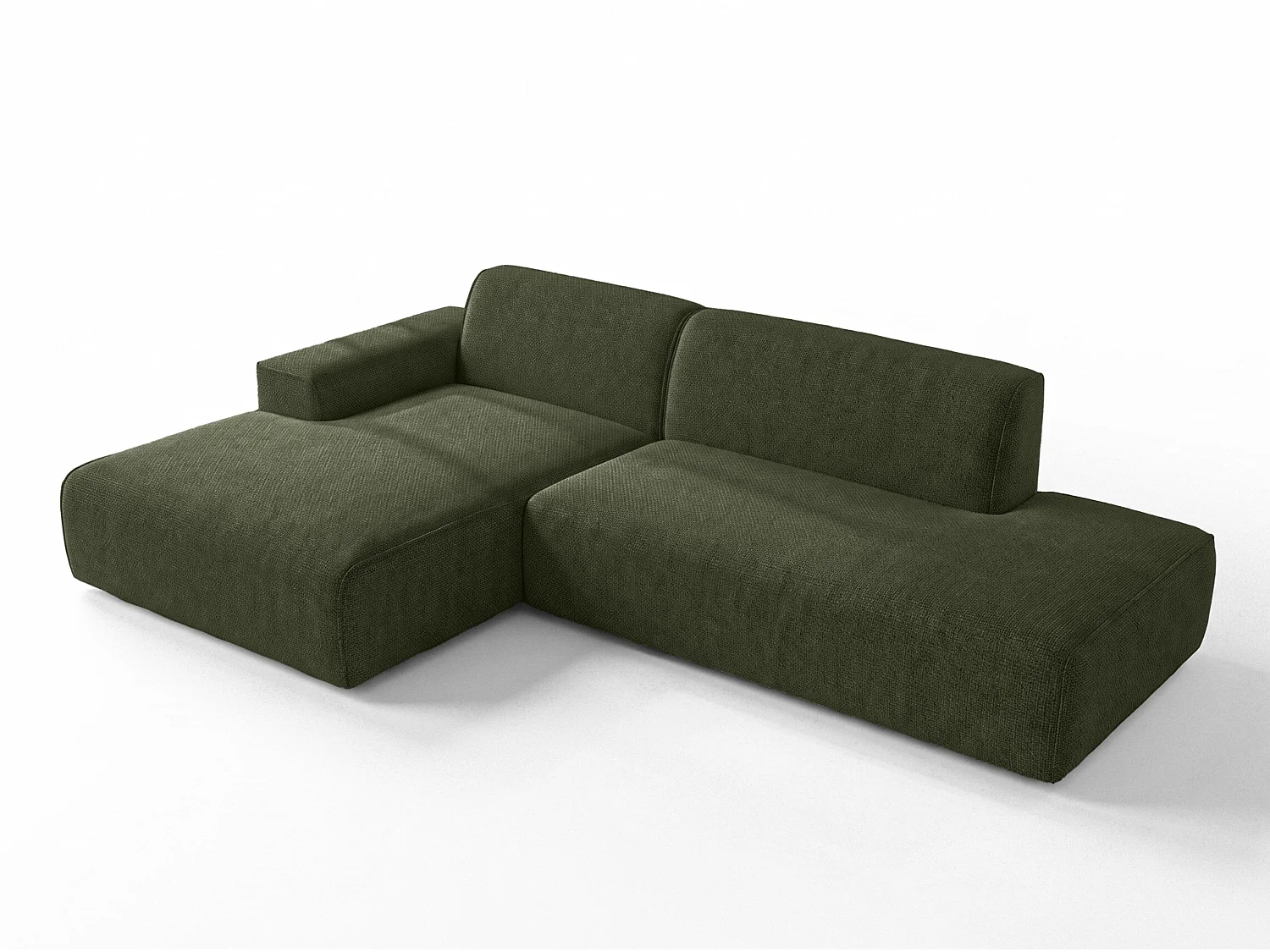 AX LIVING Moderne Hoekbank Didim Duo 284 cm Groen Chenille Hoekbank L