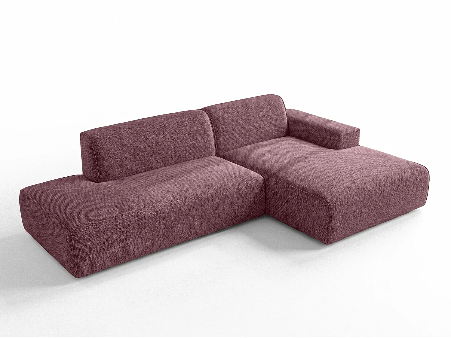 AX LIVING Moderne Hoekbank Didim Duo 284 cm Roze Chenille Hoekbank R
