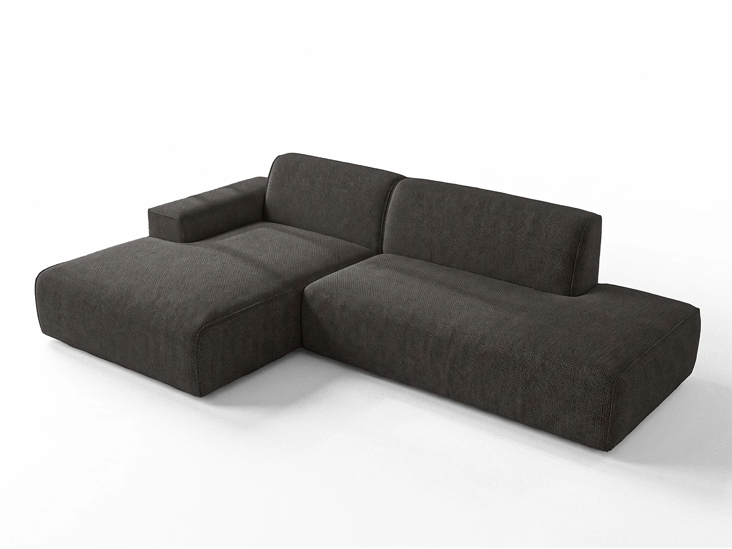 AX LIVING Moderne Hoekbank Didim Duo 284 cm Grafiet Chenille Hoekbank L
