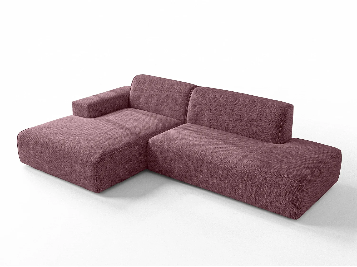 AX LIVING Moderne Hoekbank Didim Duo 284 cm Roze Chenille Hoekbank L