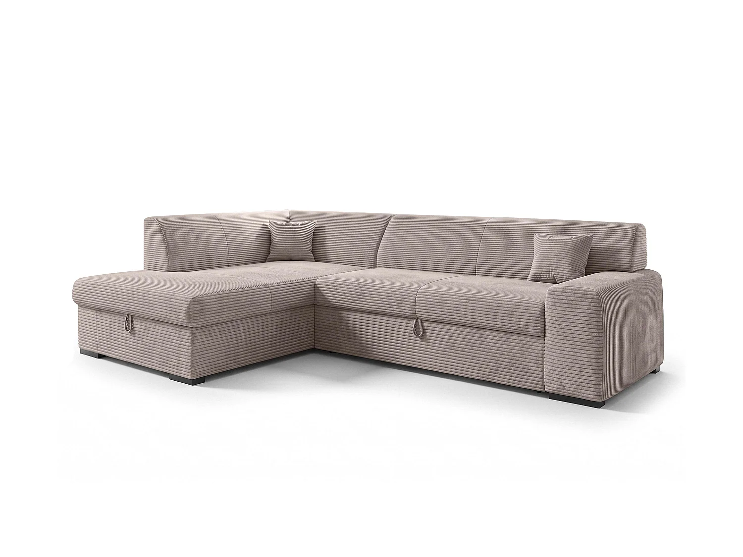 AX LIVING Couch für Wohnzimmer Lucera 260 cm Beige Schlafsofa L 