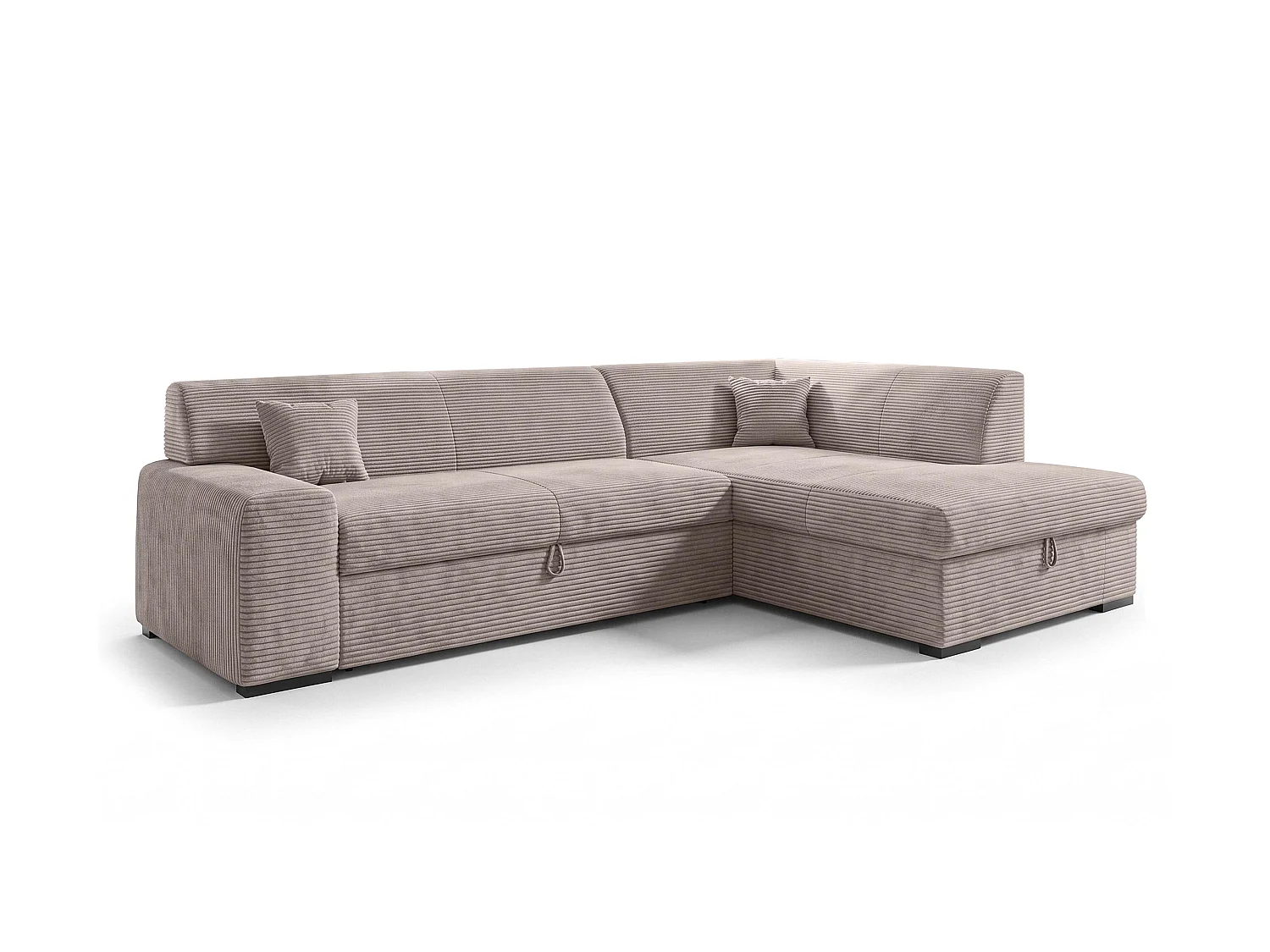 AX LIVING Couch für Wohnzimmer Lucera 260 cm Beige Schlafsofa R 