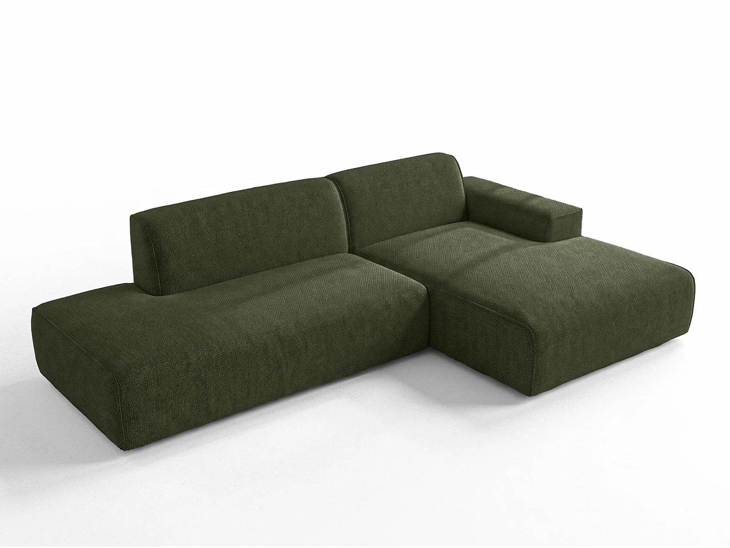 AX LIVING Moderne Hoekbank Didim Duo 284 cm Groen Chenille Hoekbank R