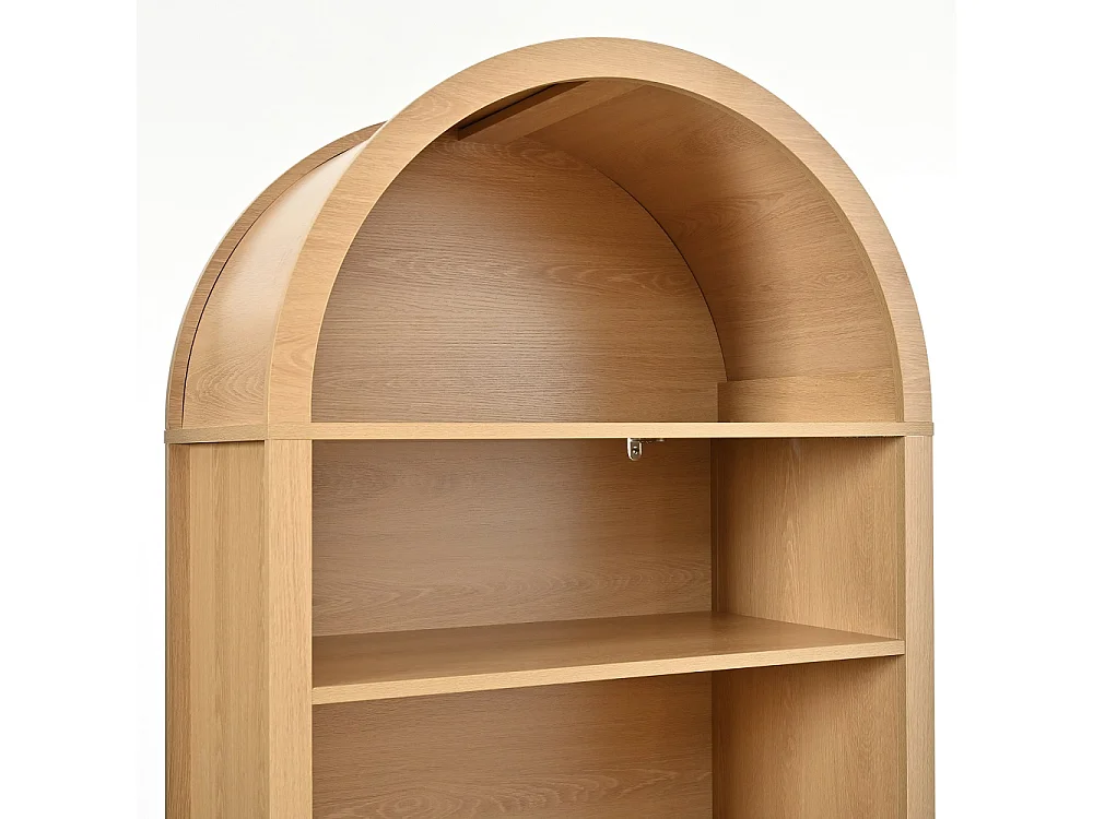 Armoire haut debout 76x40 x180 cm - placard avec arc avant - portes doubles avec étagères d'épices sur les deux côtés armoire pour cuisine salon