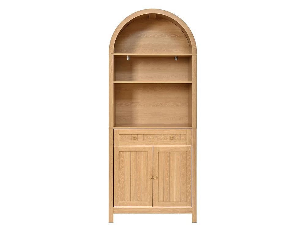 Armoire haut debout 76x40 x180 cm - placard avec arc avant - portes doubles avec étagères d'épices sur les deux côtés armoire pour cuisine salon