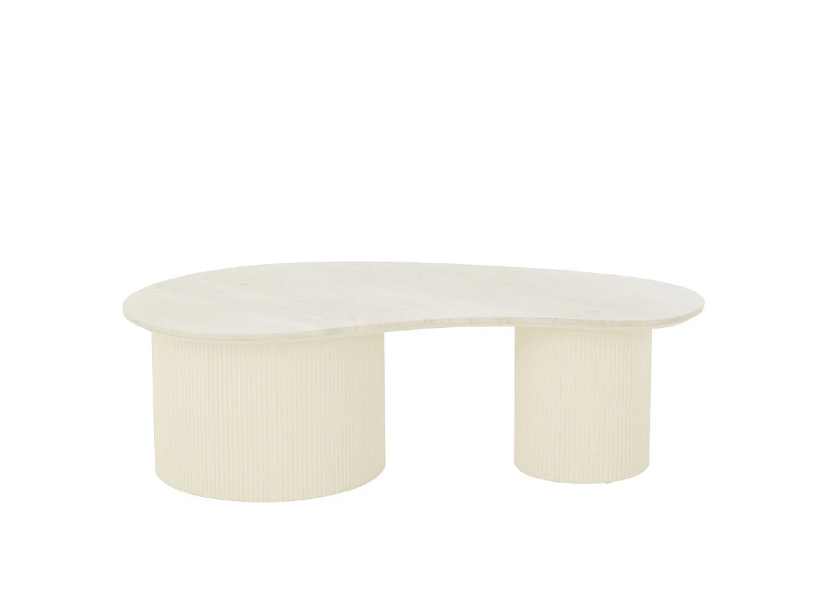 Table Basse en Marbre "Rosemary" 121cm Blanc