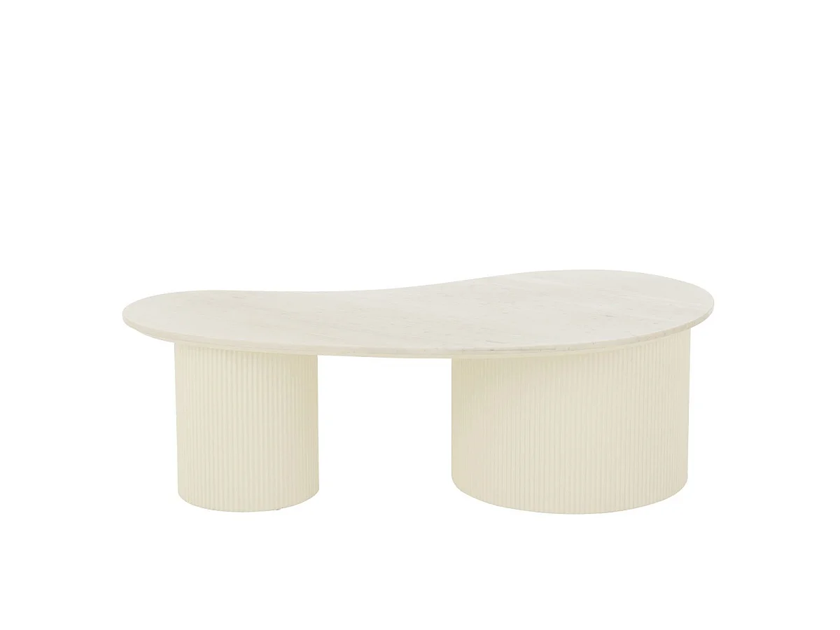 Table Basse en Marbre "Rosemary" 121cm Blanc
