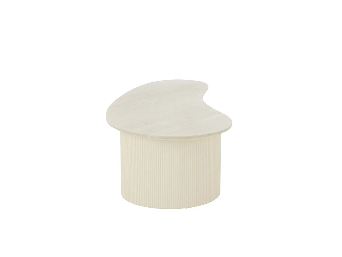 Table Basse en Marbre "Rosemary" 121cm Blanc